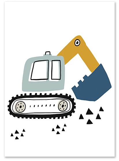 Poster - Grävmaskin