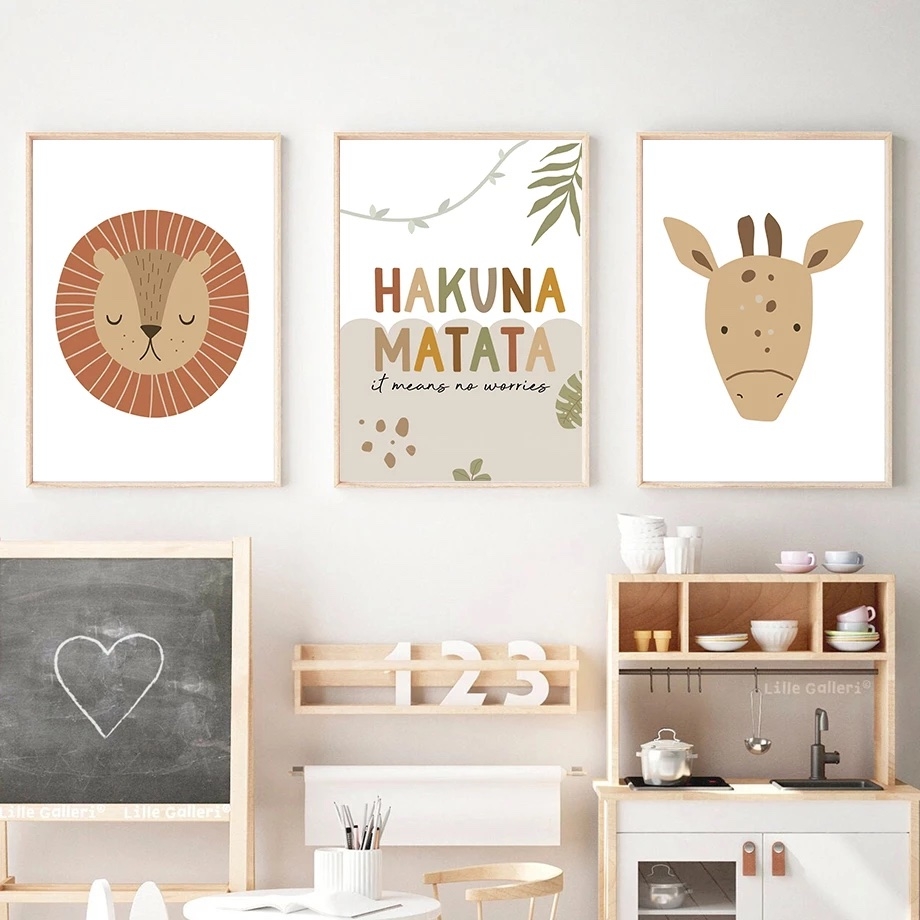 Affisch - HAKUNA MATATA / Set med 3