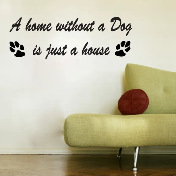 Väggdekal - A home without a Dog
