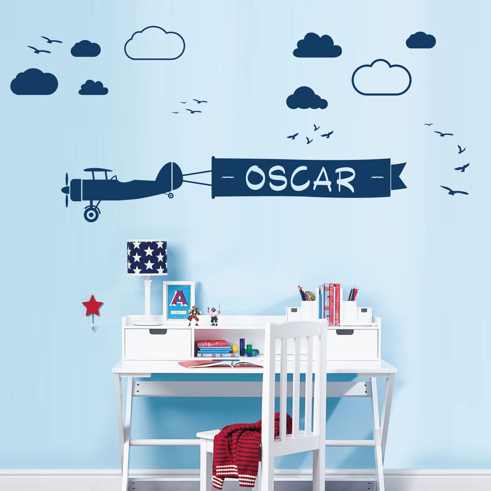Wallstickers - Flygplan / Personlig