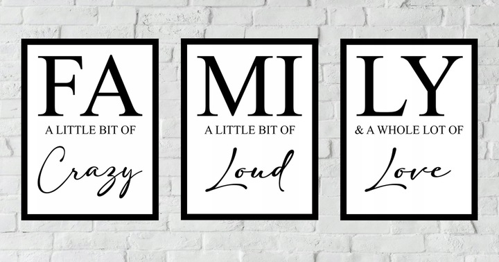Posters - FAMILY / Set om 3