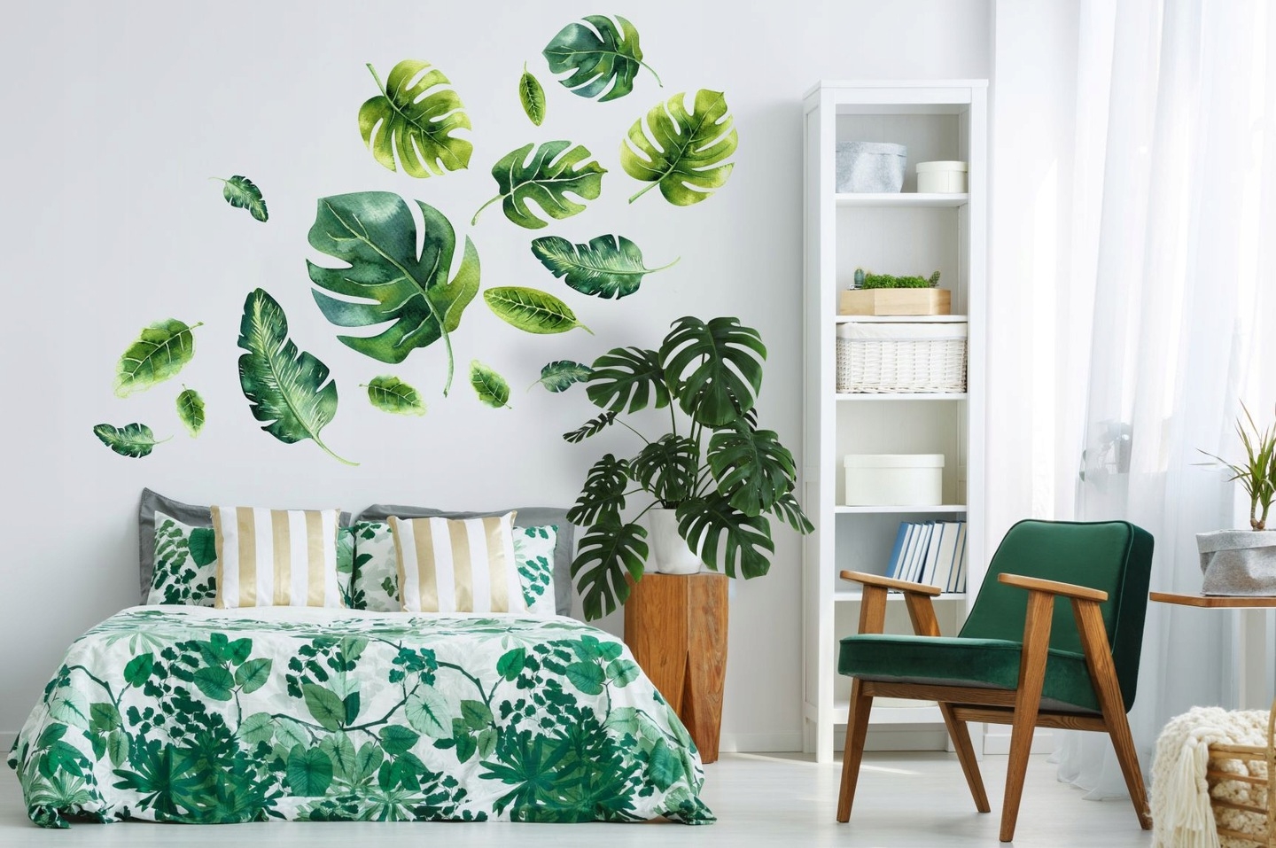 Väggdekal - Monstera löv