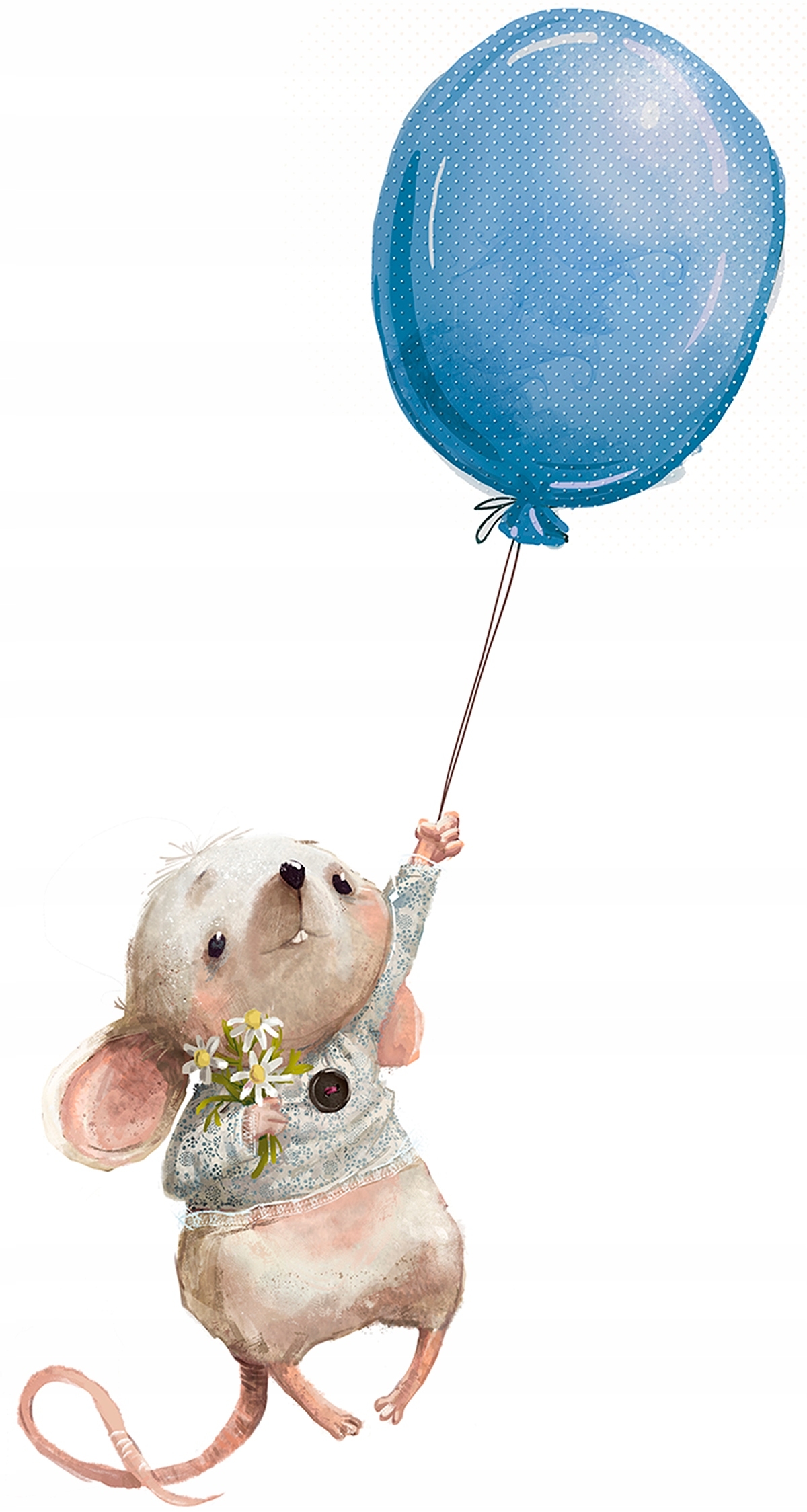 Väggdekal - Mus med ballong
