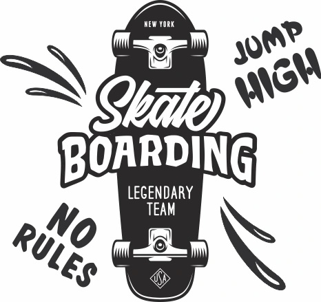 Väggdekal - Skateboard