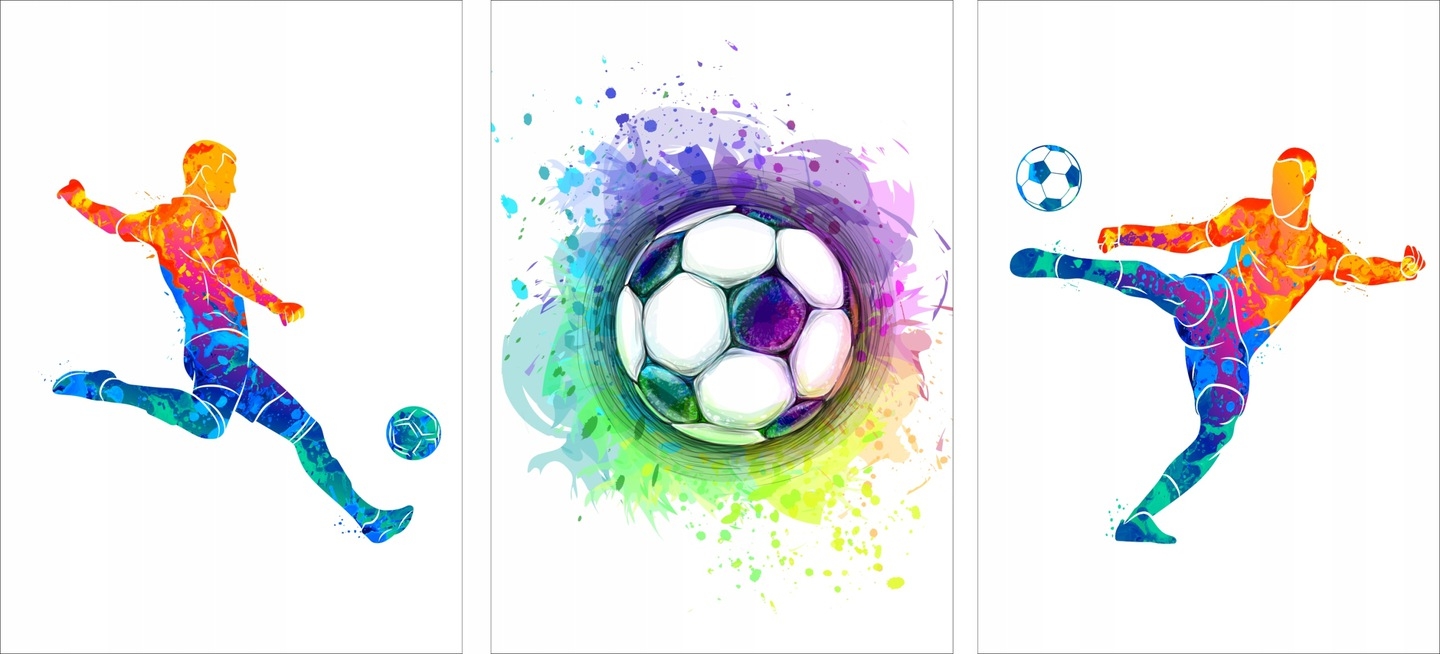 Posters -  Fotbollsspelare / set med 3
