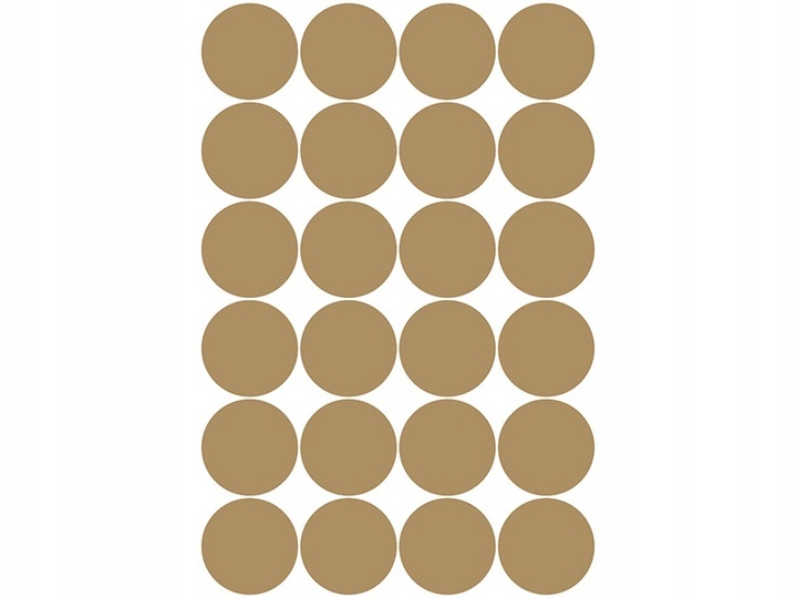 Väggdekal - Prickar / Guld / 7 cm