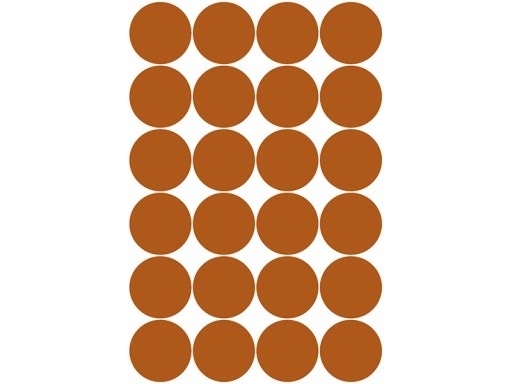 Väggdekal - Prickar / Koppar / 7 cm