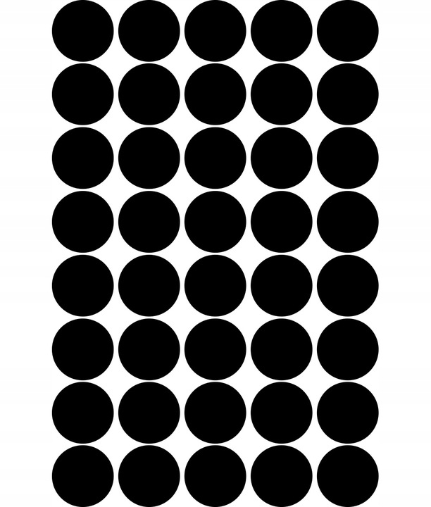 Väggdekal - Prickar / Svart / 5 cm