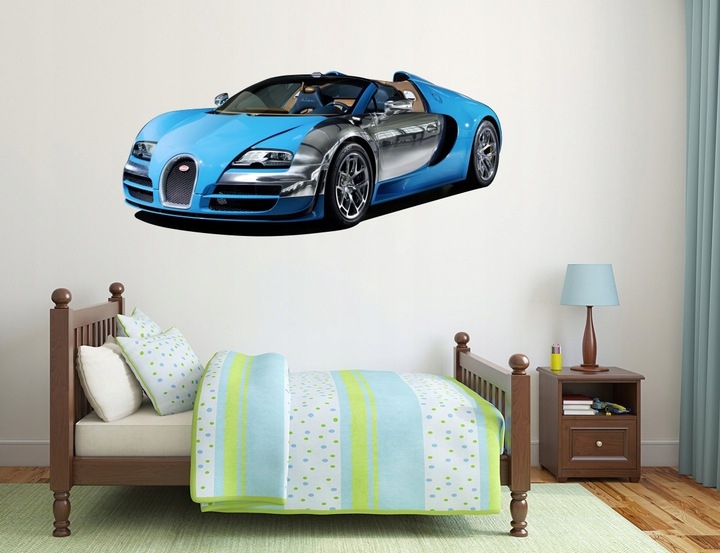 Väggdekal - Bugatti Veyron / Blå