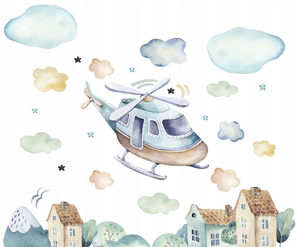 Väggdekal - Helikopter