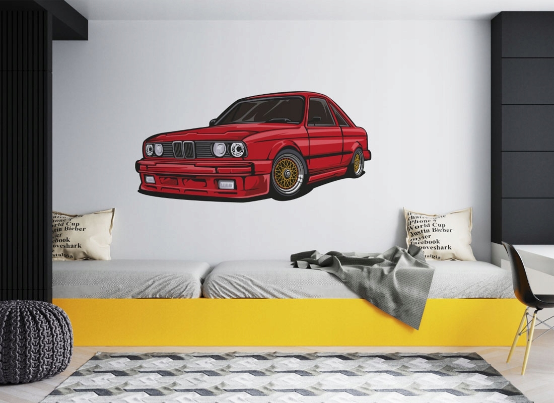 Väggdekal - BMW retro bil