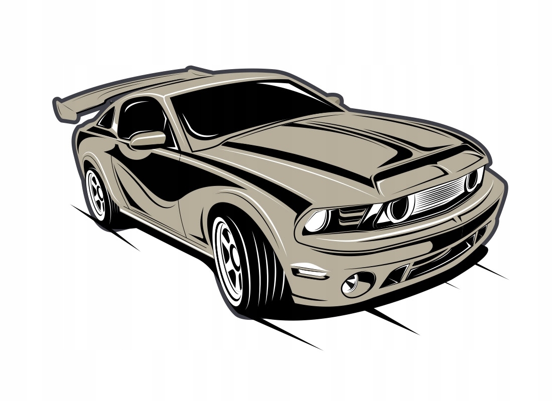 Väggdekal - Ford Mustang Sportbil