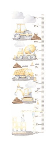 Wallsticker - Byggplats 3 / Höjdmått