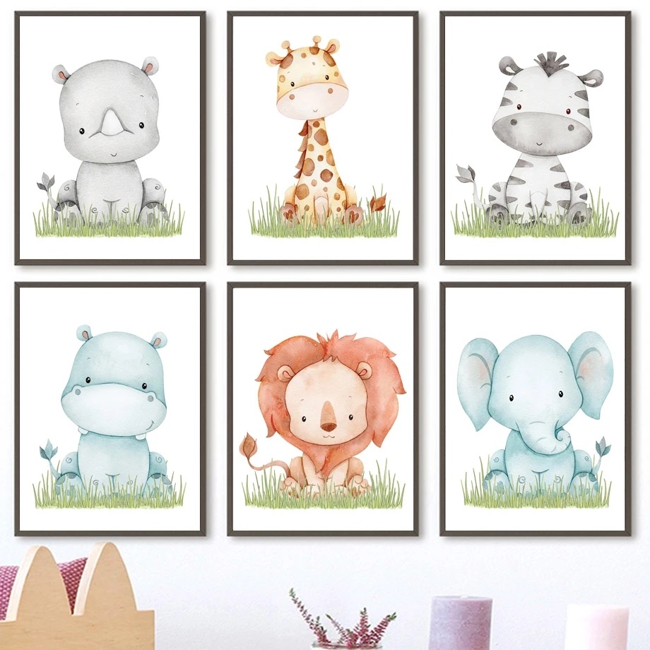 Posters - Djur / set om 6