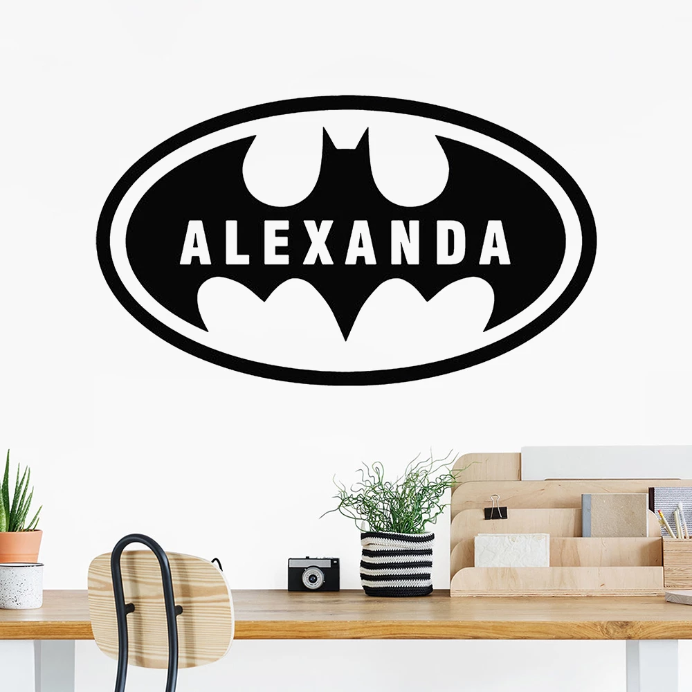 Väggdekal- Batman / Personlig / Genomskinlig