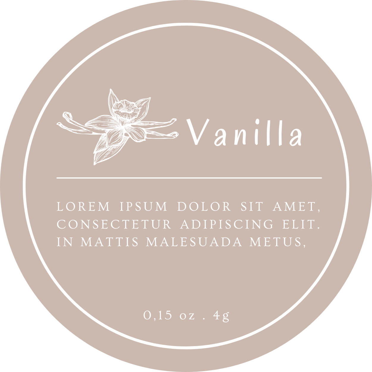 Cirkel Etikett - Personlig Klistermärke – Minimalistisk Botanisk