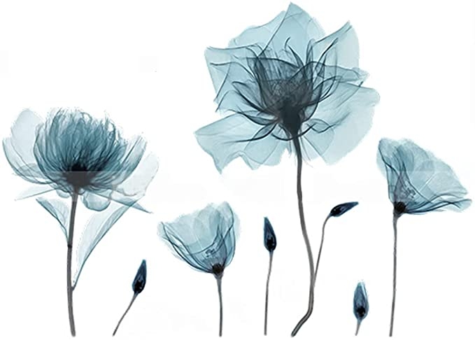 Väggdekal - Blå Blomma