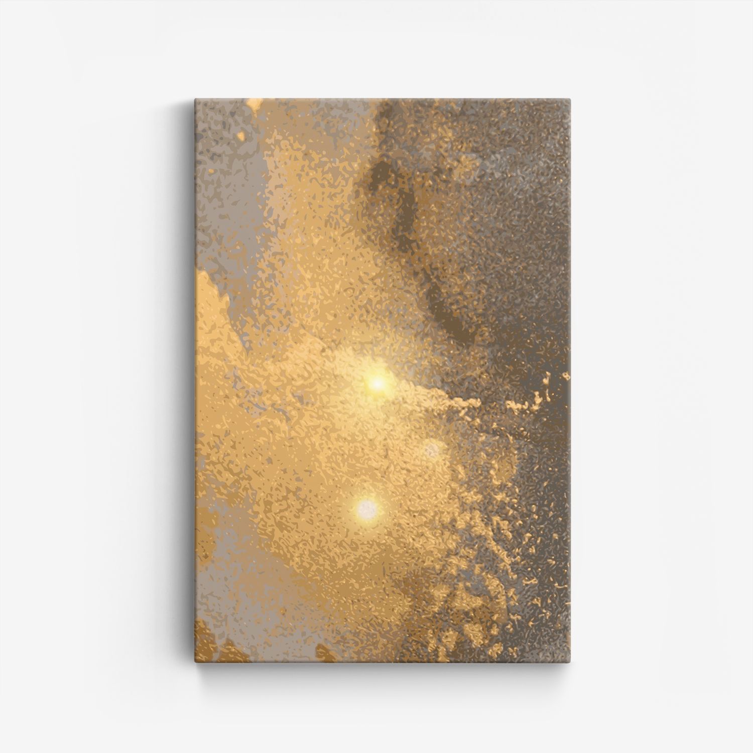 Abstrakt Gyllene Canvas Konst