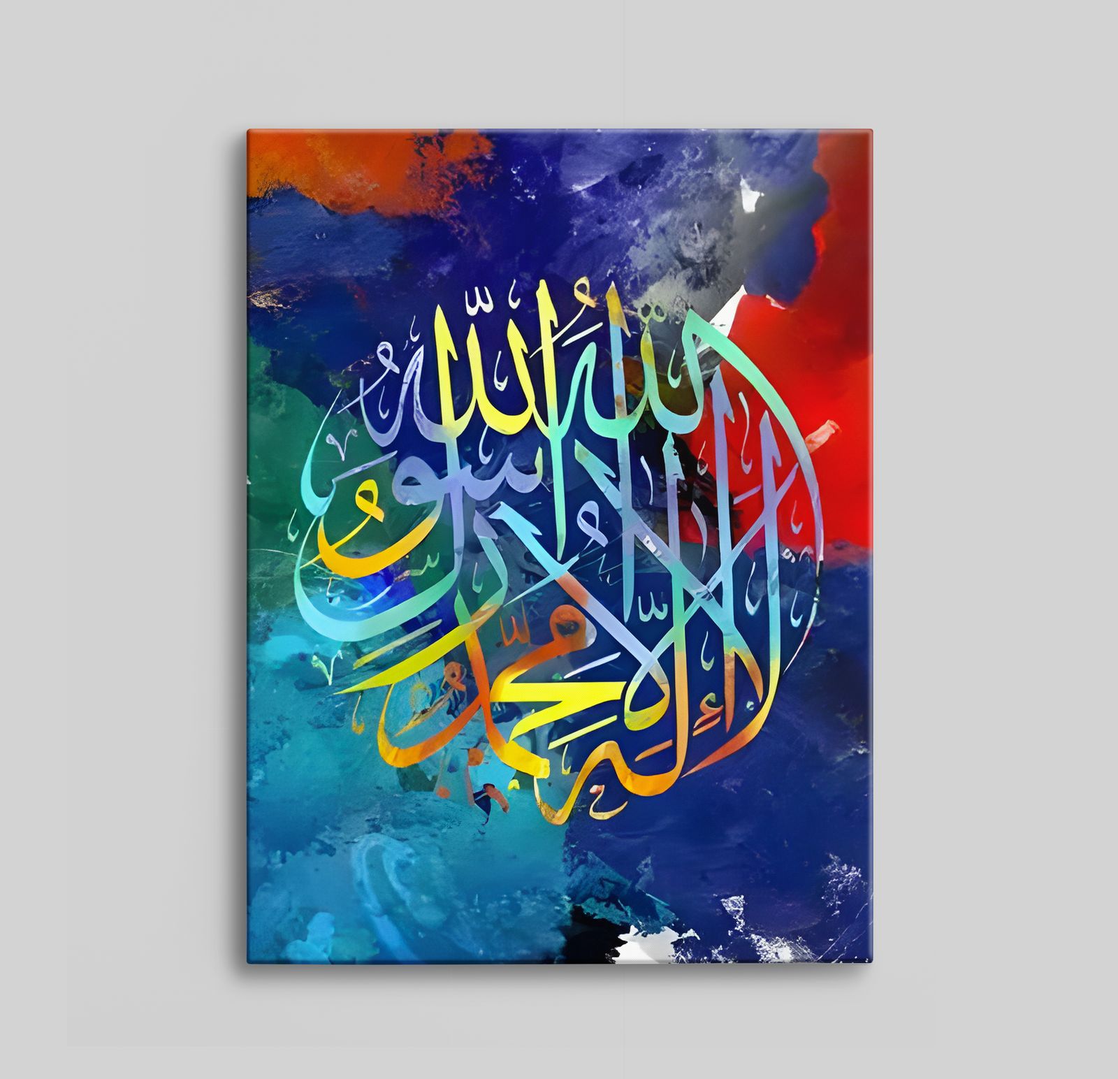 Färggrann Abstrakt Kalligrafi Canvas