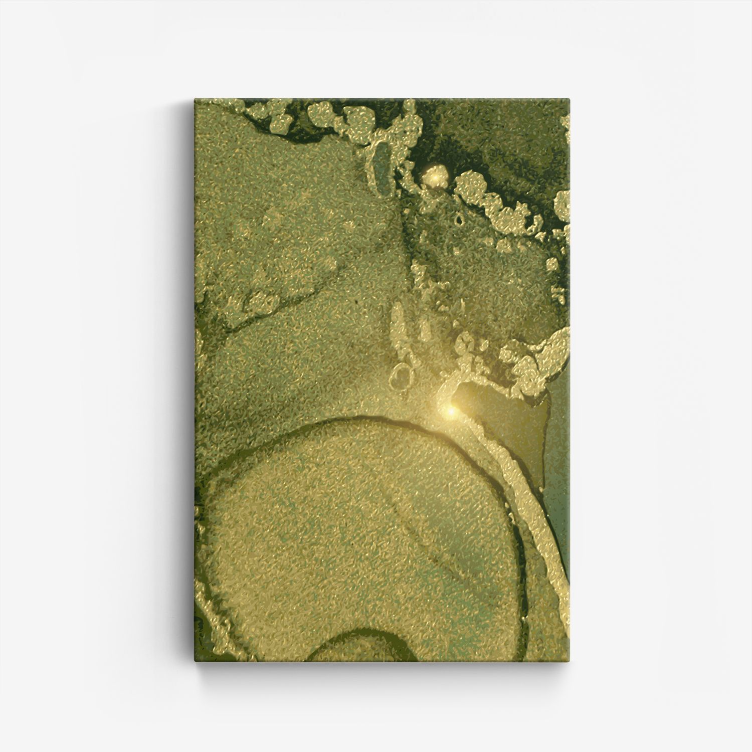 Abstrakt Grön Konstverk Canvas
