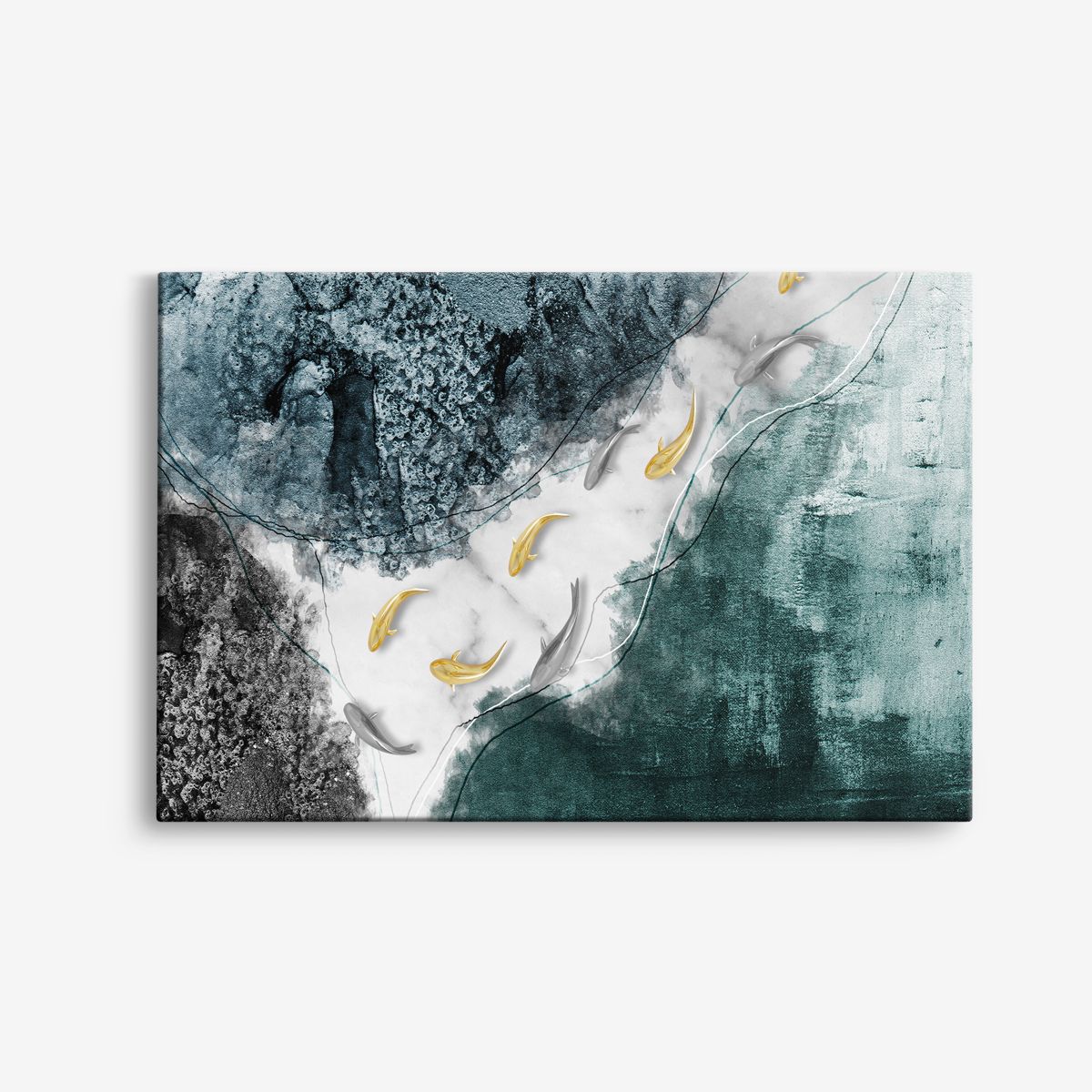 Abstrakt Fisk Design Canvas