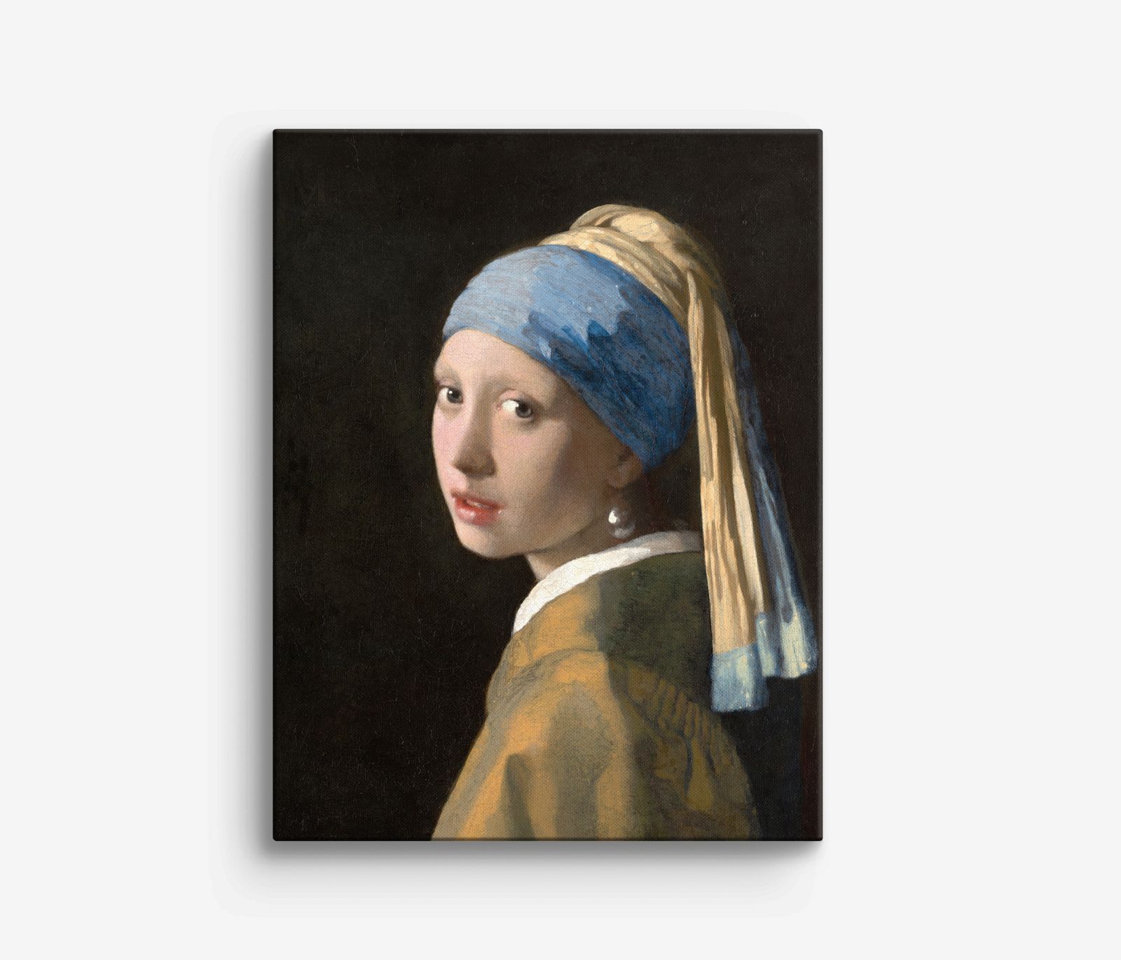 Flicka med pärlörhänge canvas