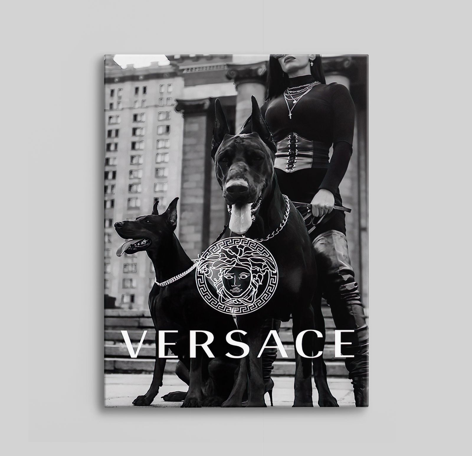 Versace Canvas med Dobermans