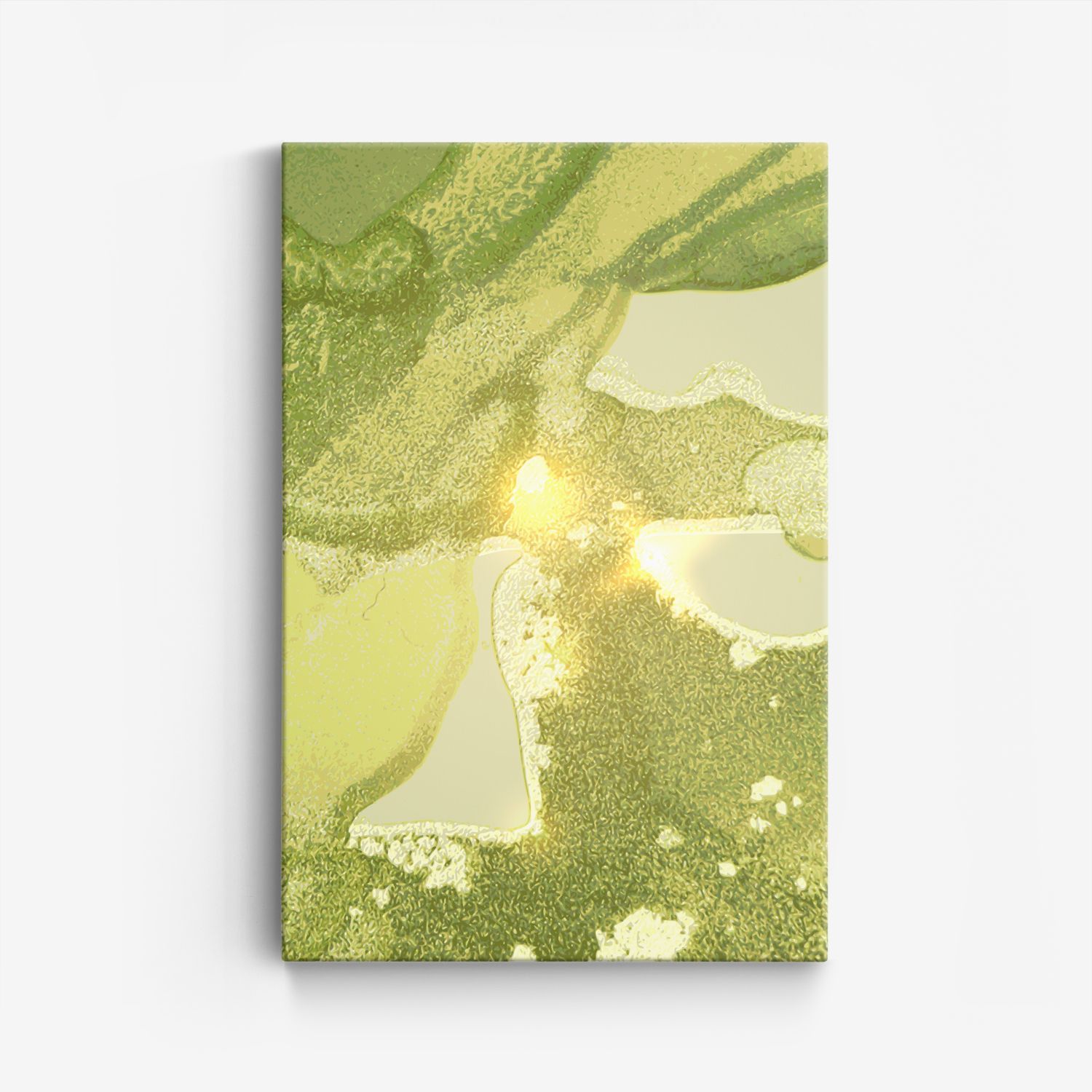 Abstrakt Grön Konst Canvas