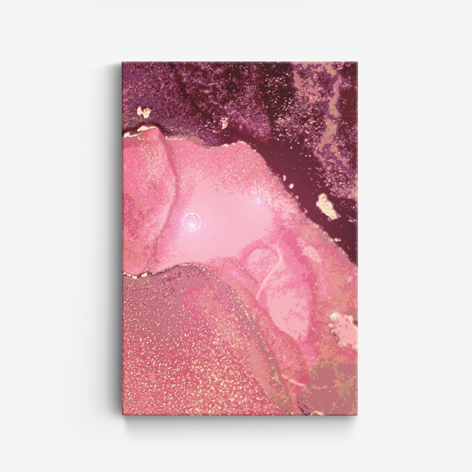 Abstrakt Rosa Canvas Konst
