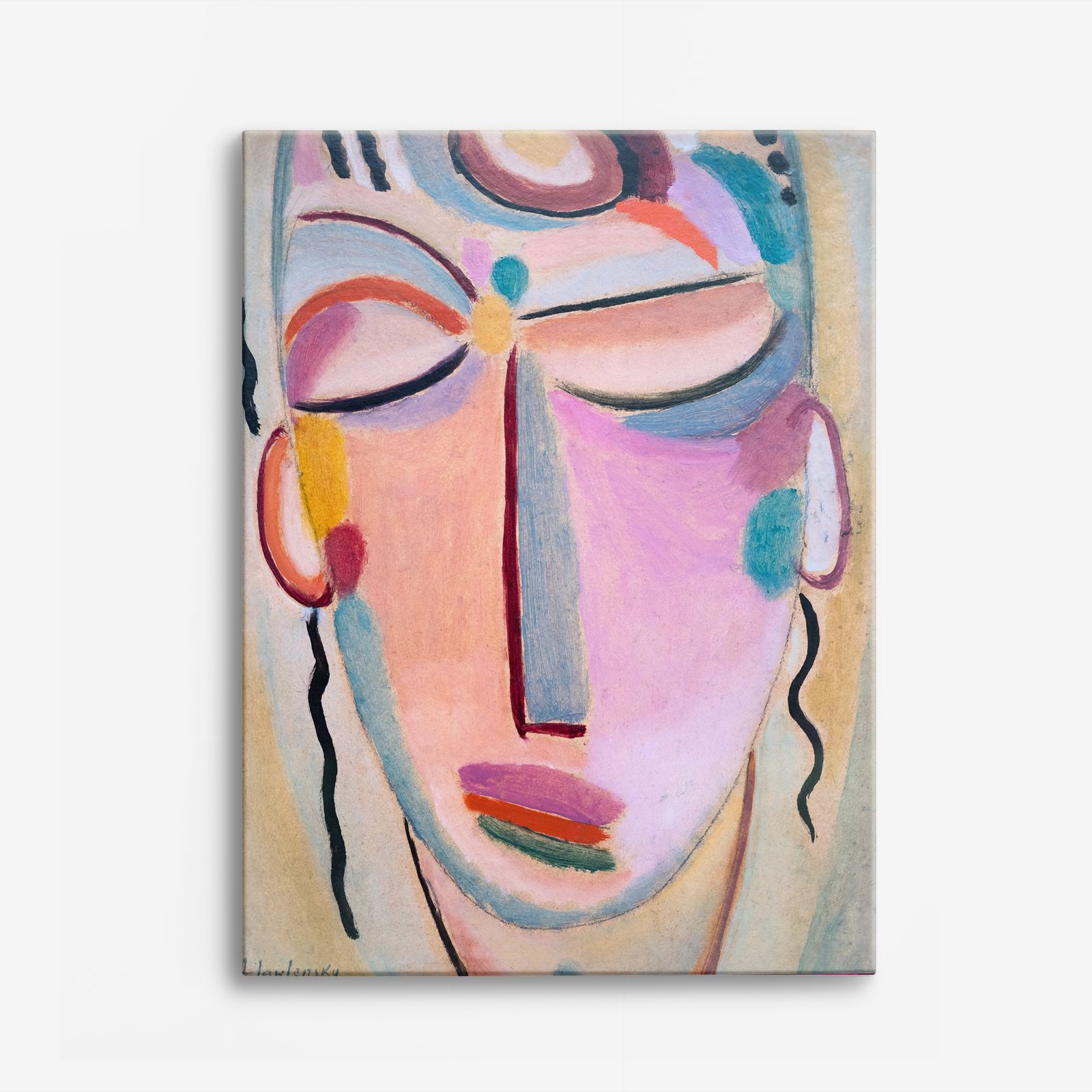 Färgglad Abstrakt Porträtt Canvas