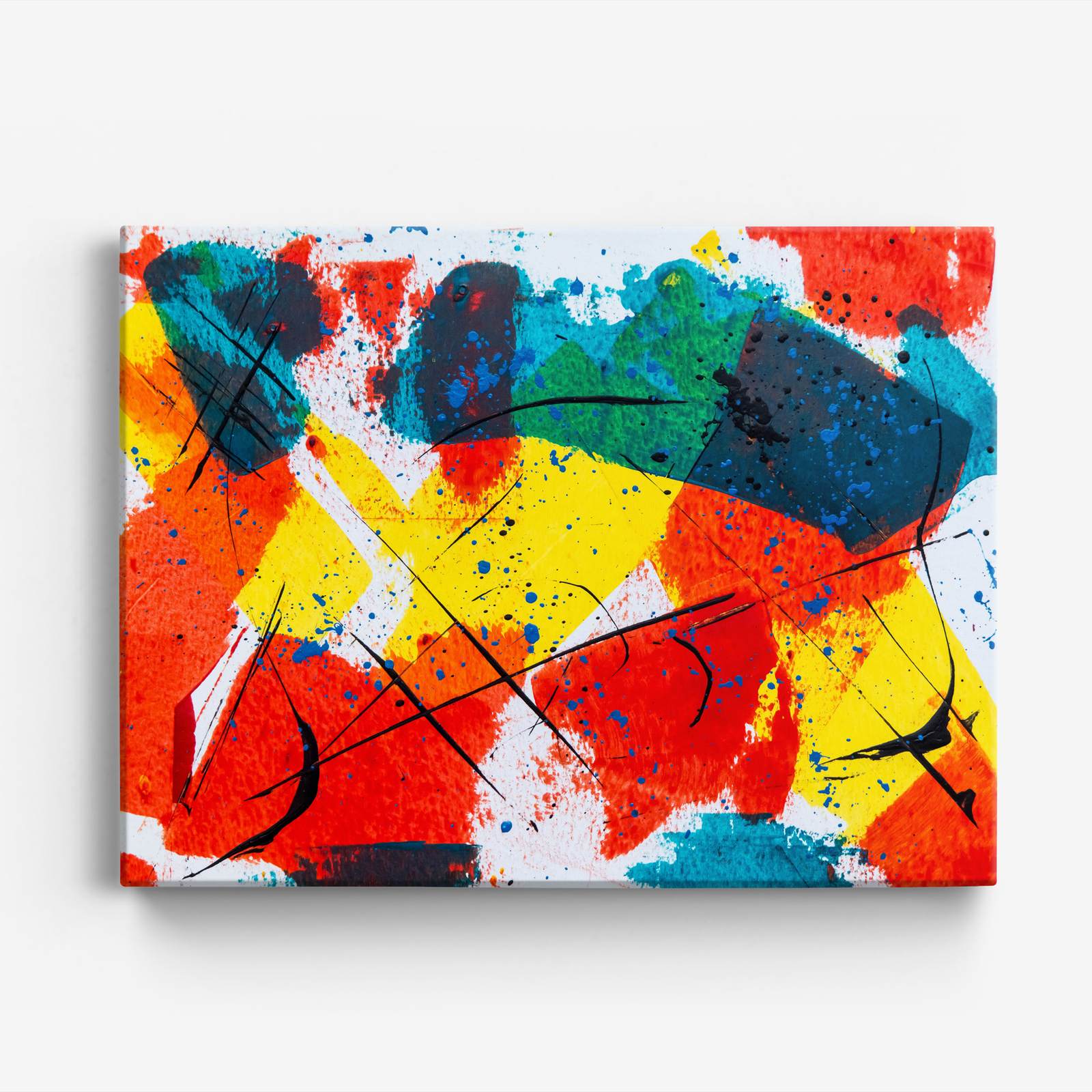 Abstrakt Färgrik Canvas