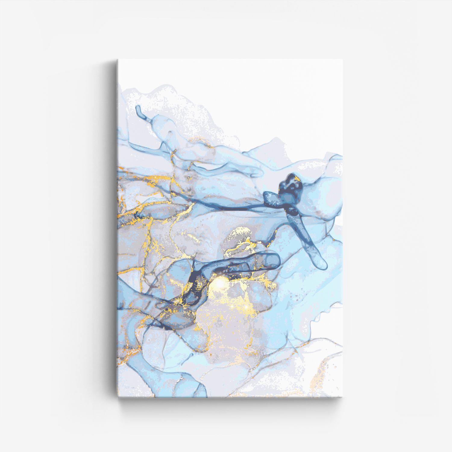 Abstrakt Blå Canvas
