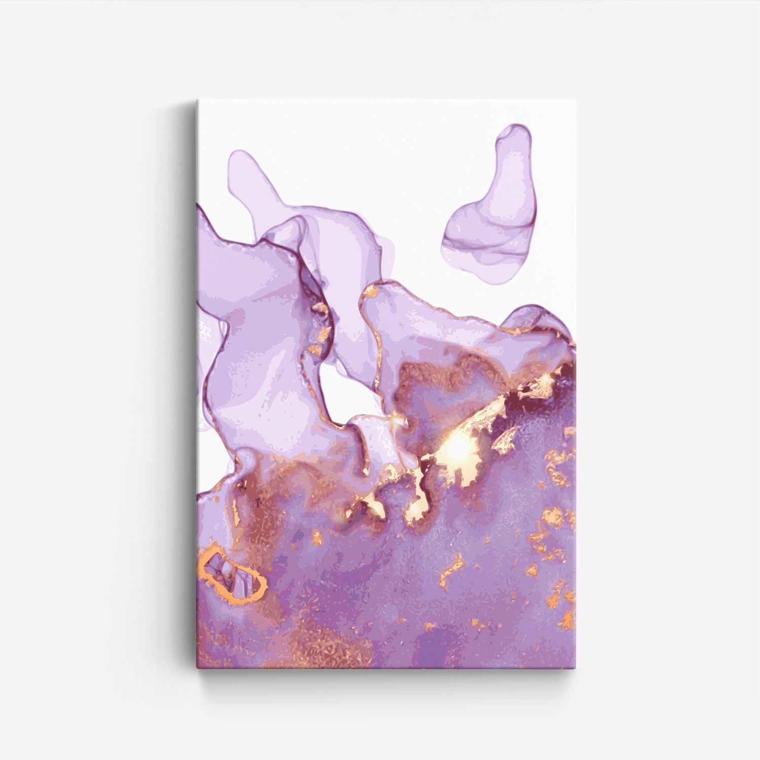 Abstrakt konst lila canvas