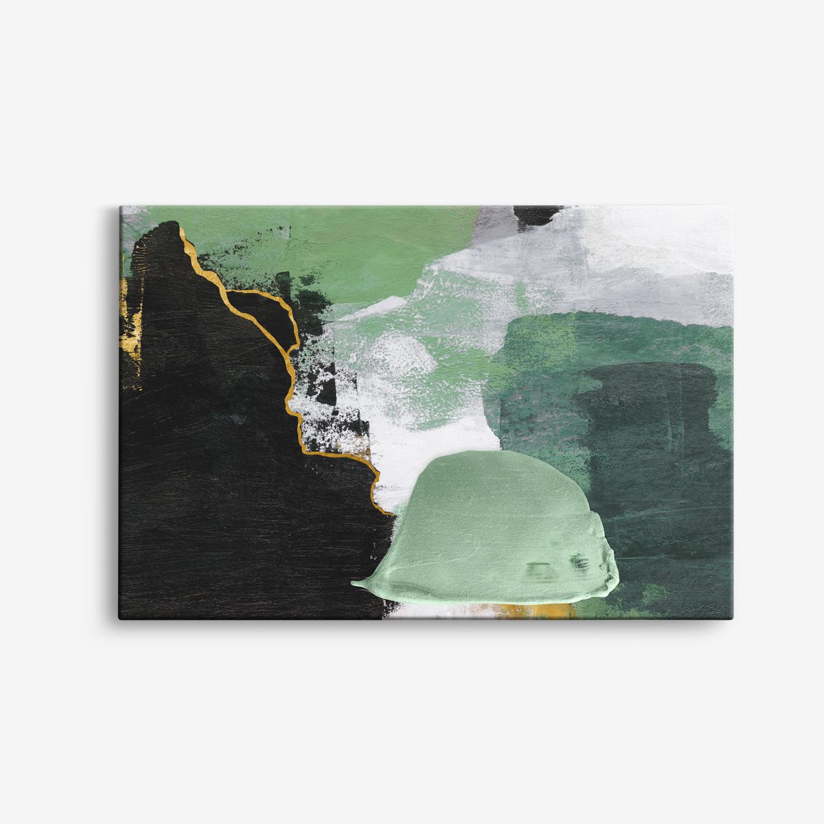 Abstrakt grön canvas konst