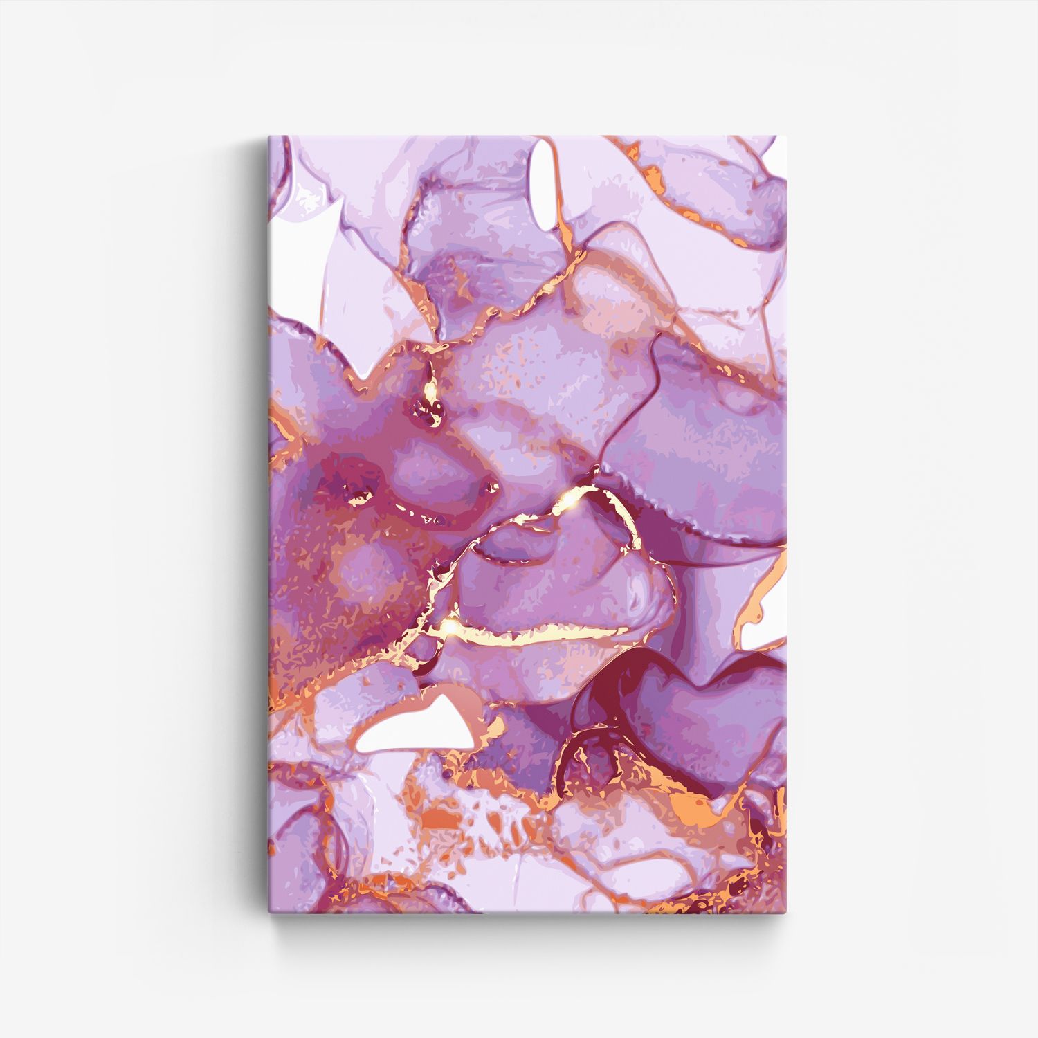 Abstrakt Lila Canvas Konstverk