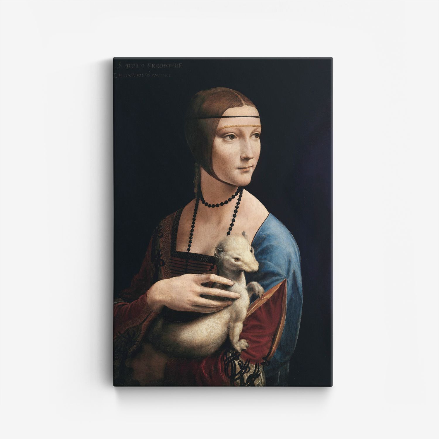 Dam med Hermelin Canvas
