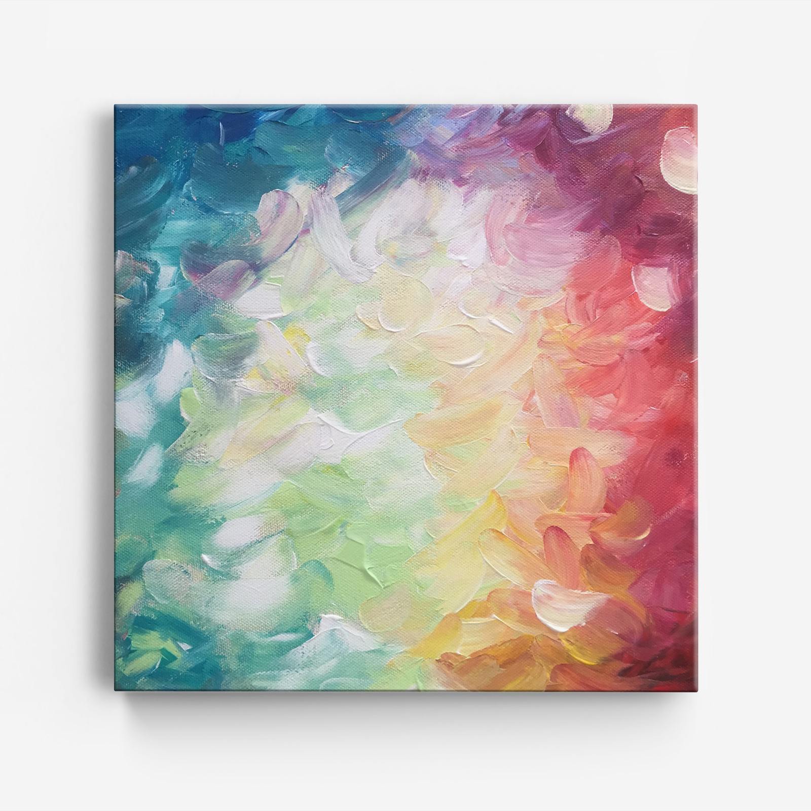 Abstrakt Färgrik Canvas