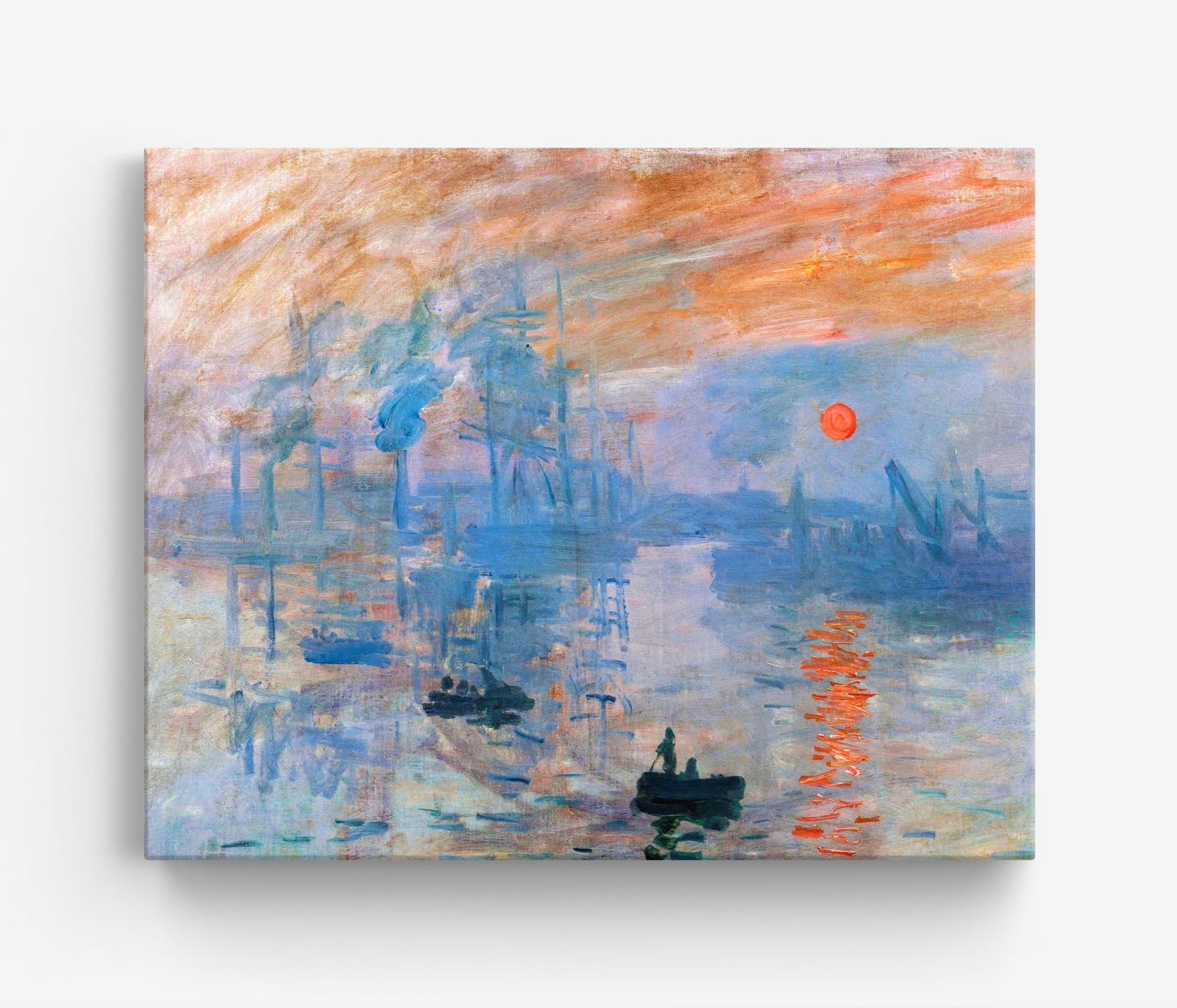 Impression, Soluppgång Canvas av Monet