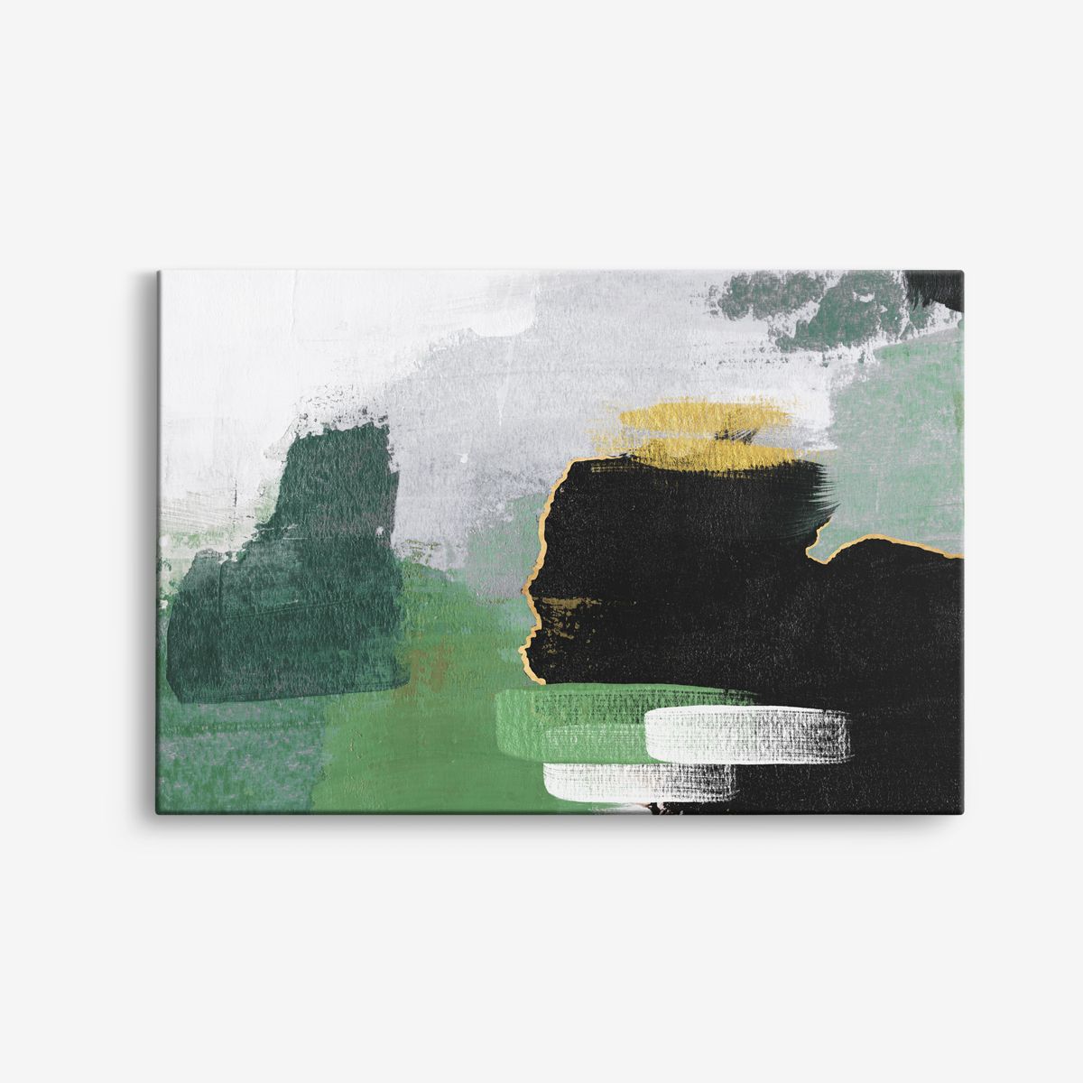 Abstrakt Grön Canvas - Enkel
