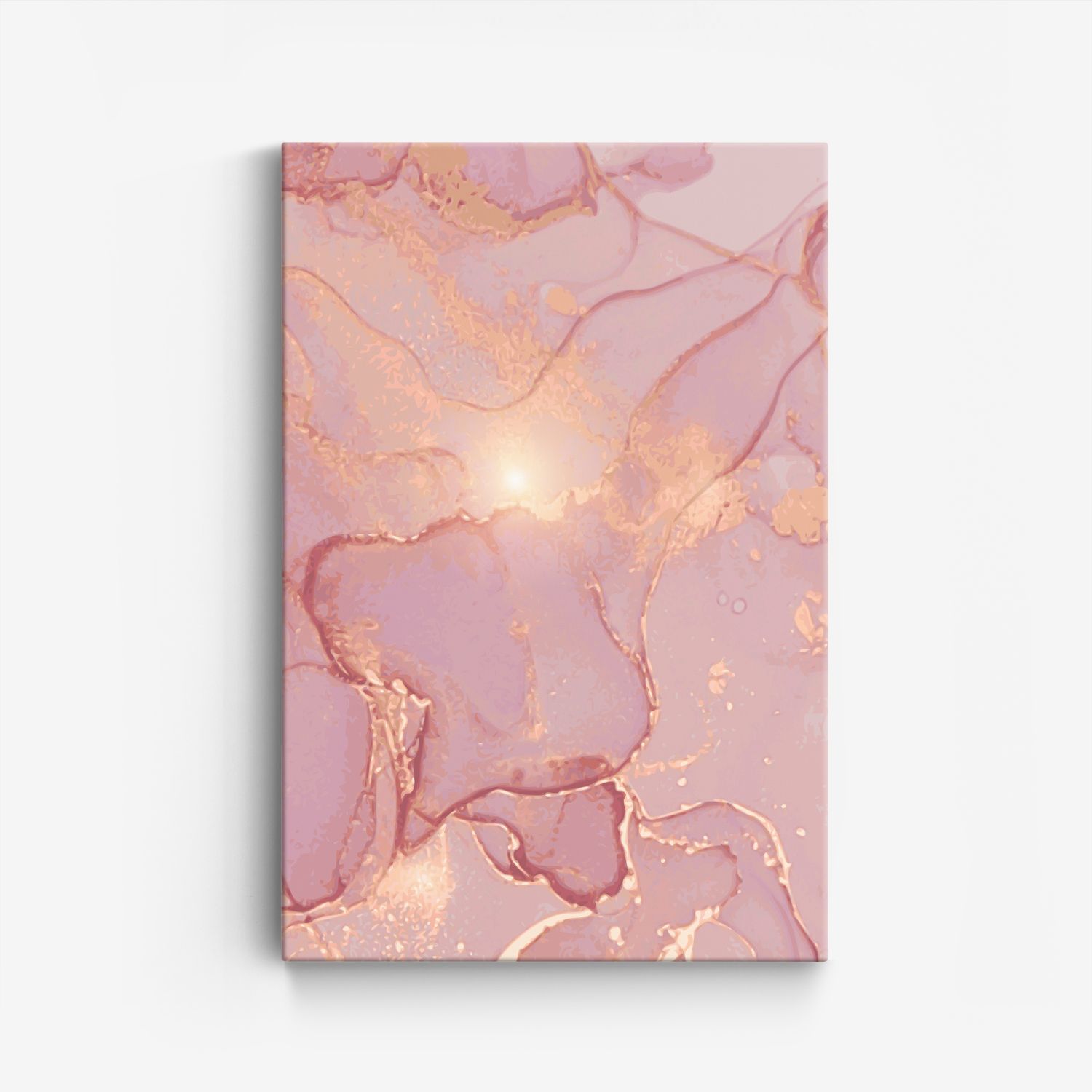 Abstrakt Rosa Marmor Canvas