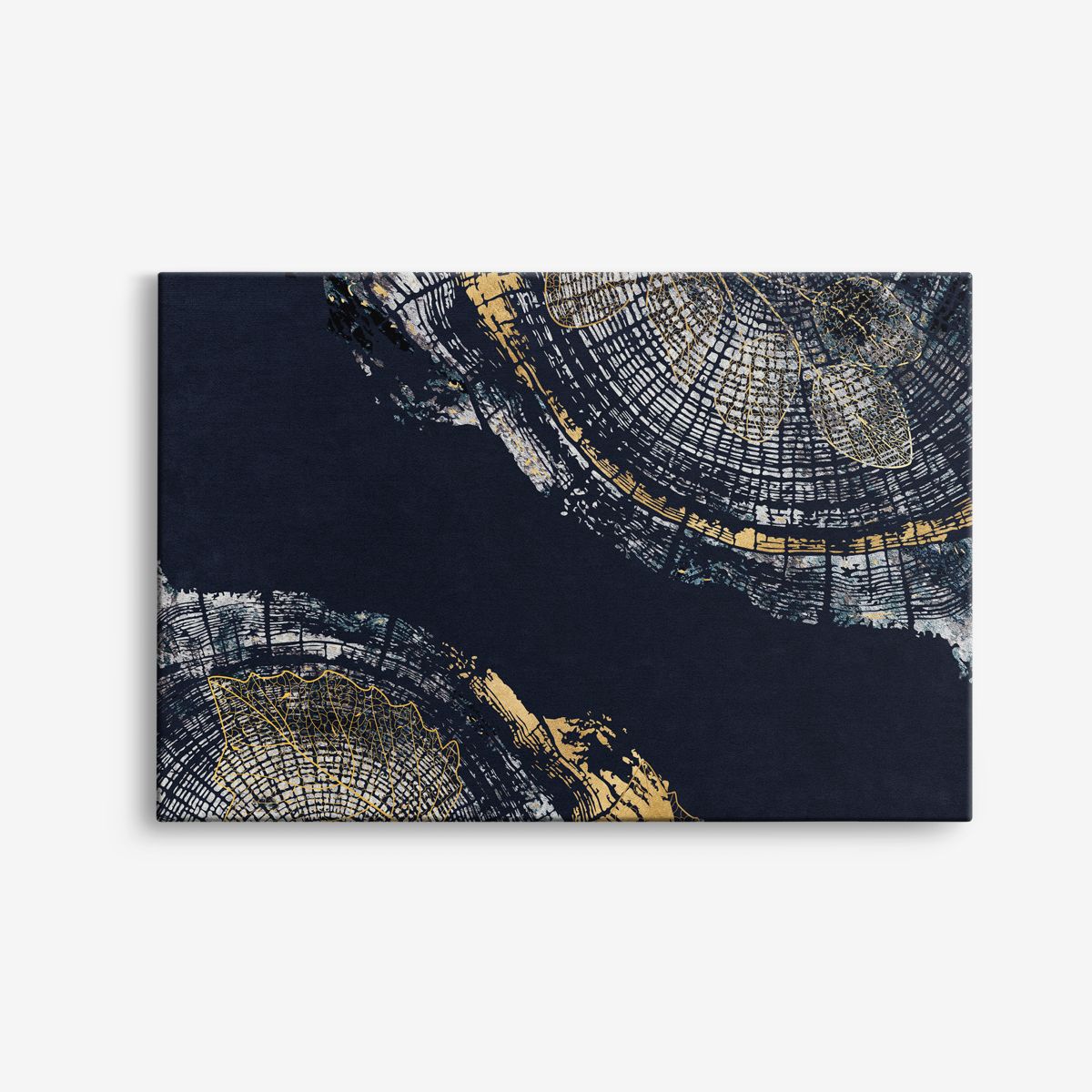 Abstrakt Träringar Canvas