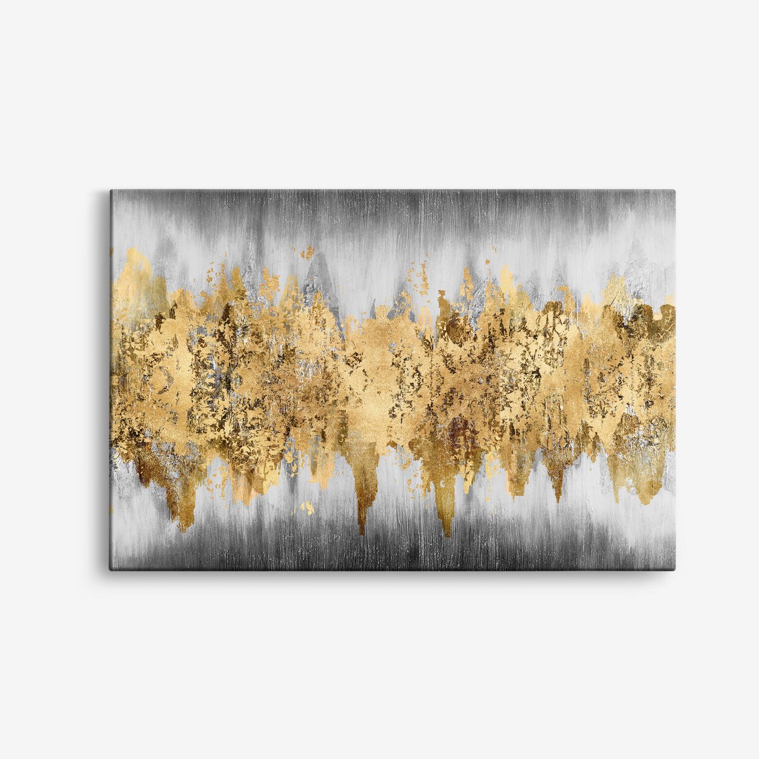 Guld och Grå Abstrakt Canvas