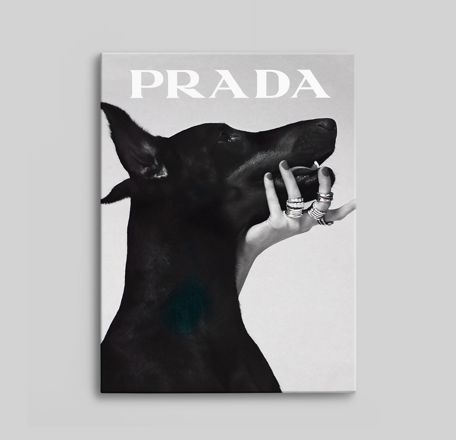 Prada Canvas med Hunddesign