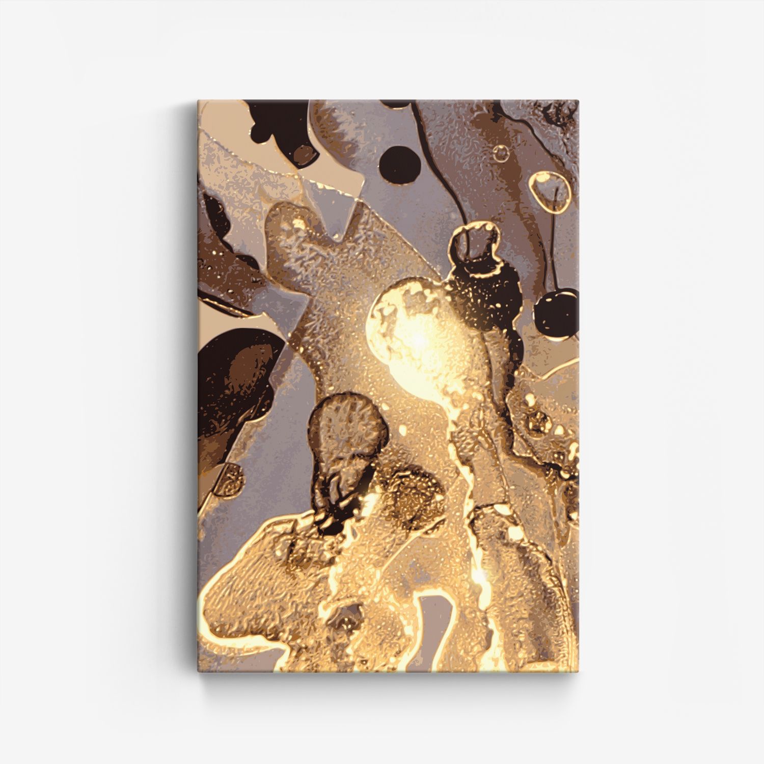 Abstrakt Guld Konst Canvas
