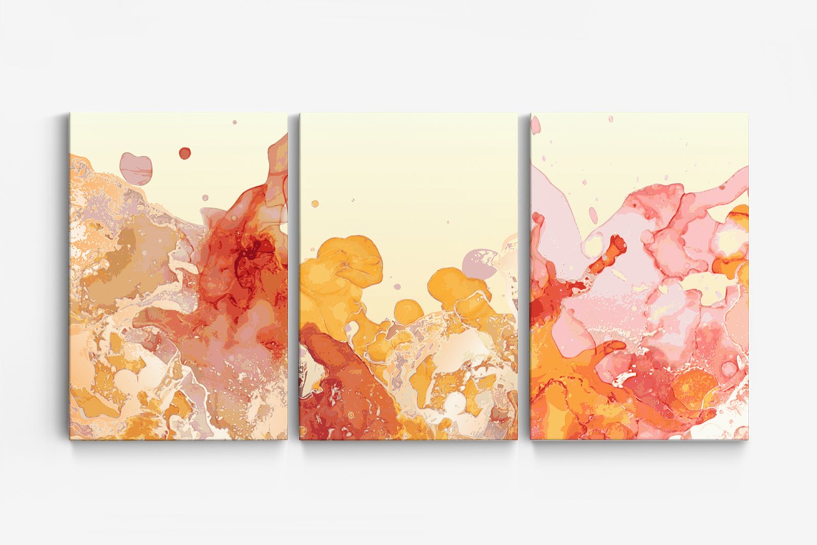 Abstrakt Konst Canvas - Set av 3