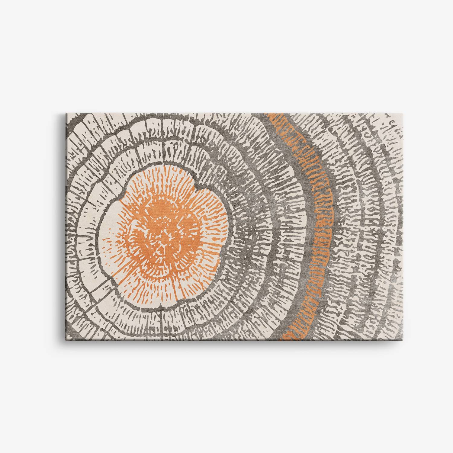 Abstrakt Canvas med Trädringar