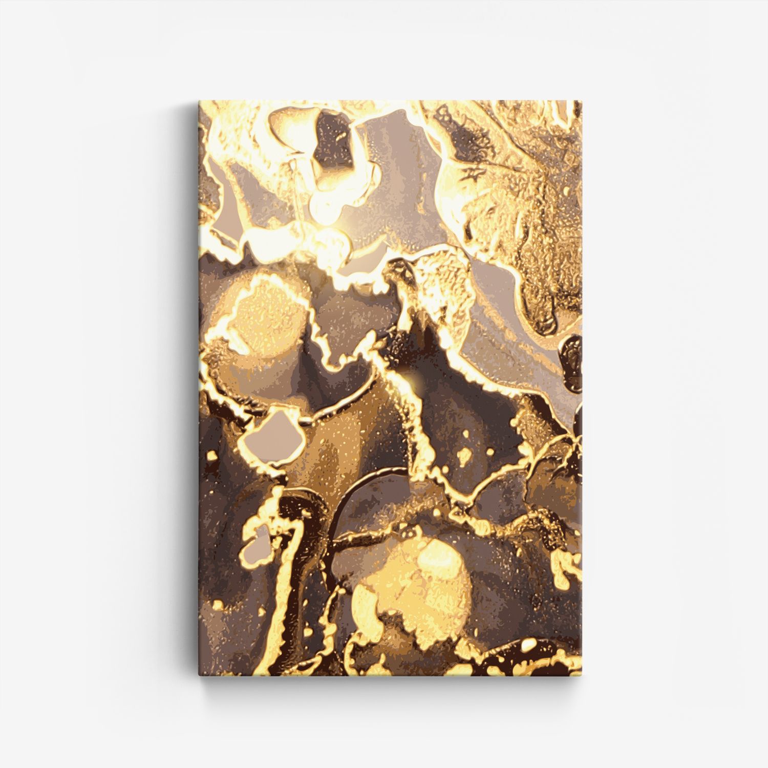 Abstrakt Guld Canvas Konst