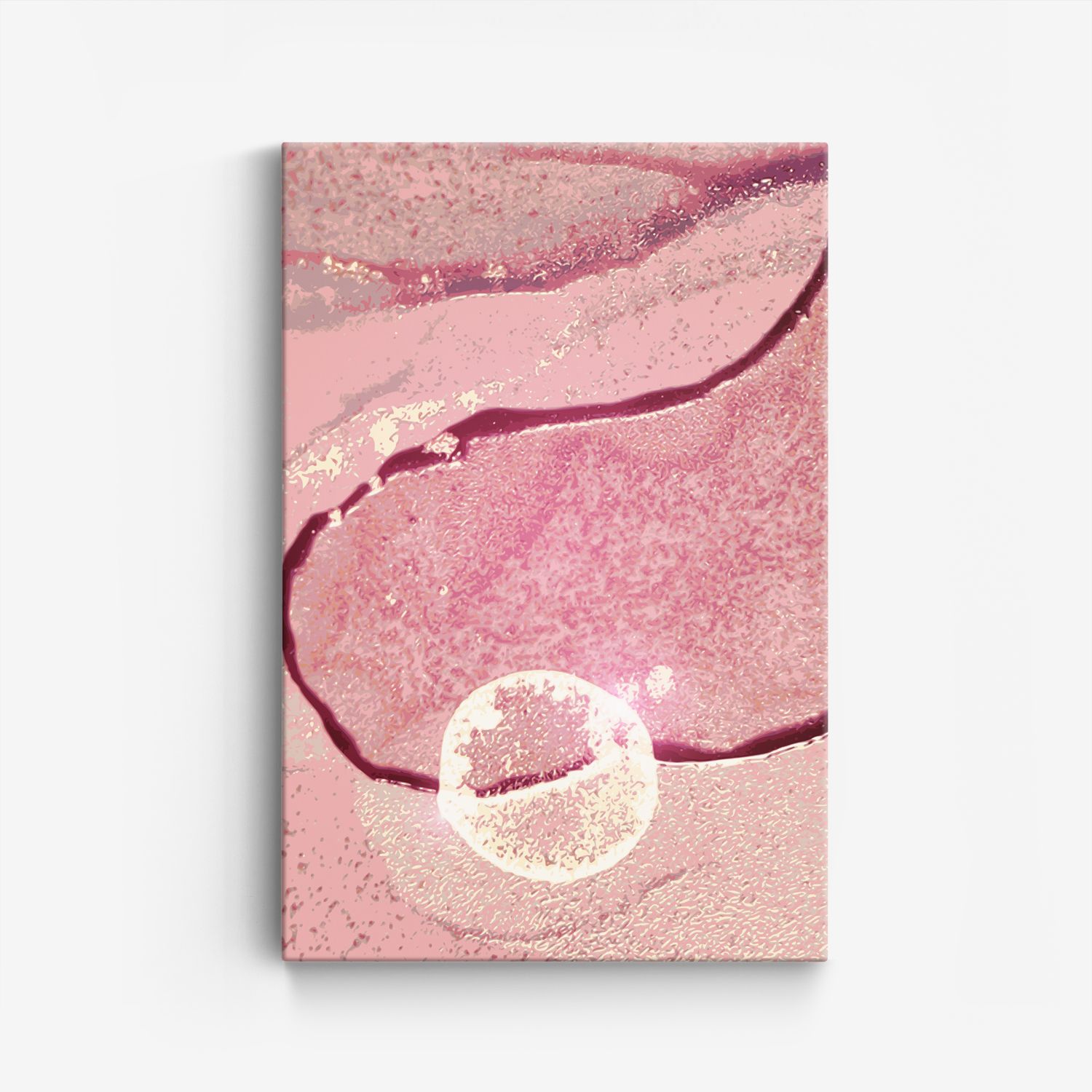 Rosa Abstrakt Canvas