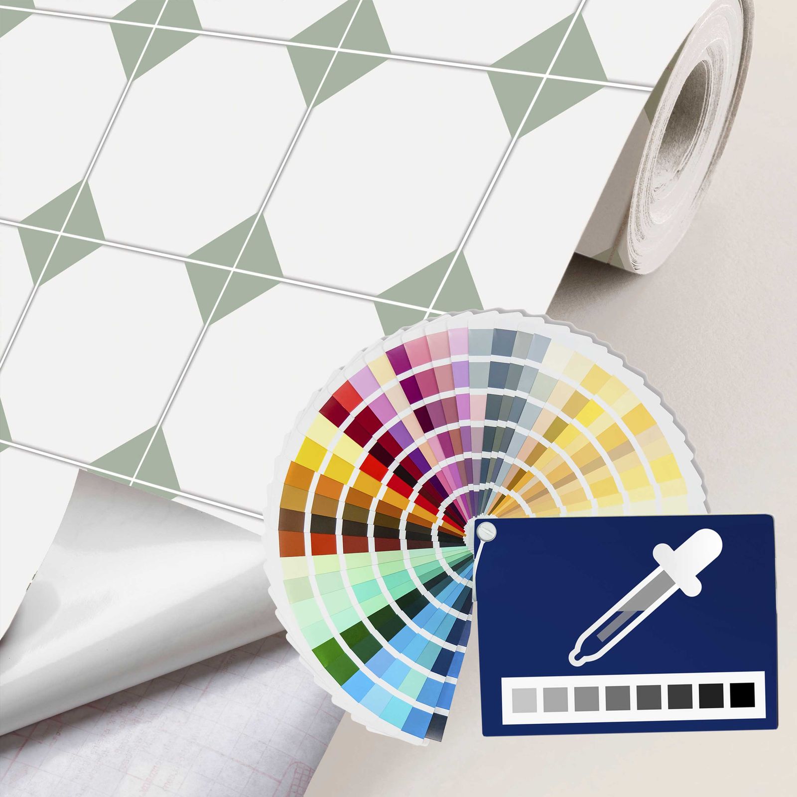 Dekorplast - Geometriskt Mönster / Välj din egen färg / Självhäftande