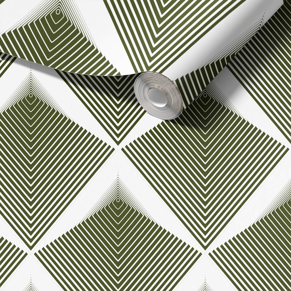 Dekorplast - Geometrisk Grön Design / Självhäftande